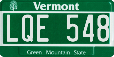VT license plate LQE548