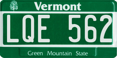 VT license plate LQE562