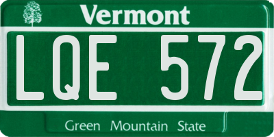 VT license plate LQE572