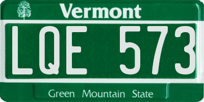 VT license plate LQE573
