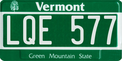 VT license plate LQE577