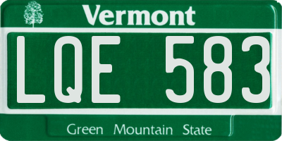 VT license plate LQE583
