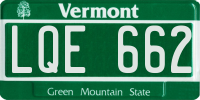 VT license plate LQE662
