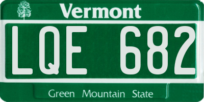 VT license plate LQE682
