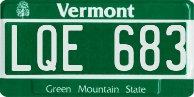 VT license plate LQE683