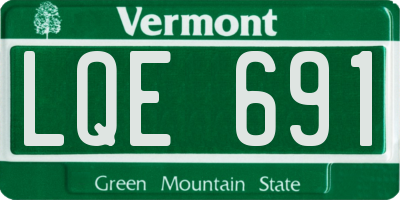 VT license plate LQE691