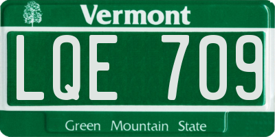 VT license plate LQE709