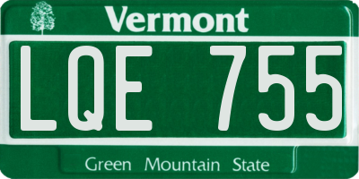 VT license plate LQE755