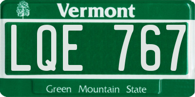 VT license plate LQE767