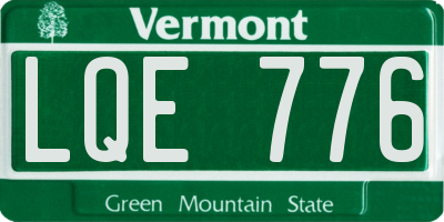 VT license plate LQE776