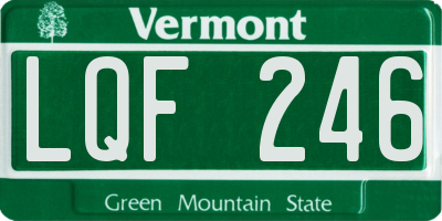VT license plate LQF246