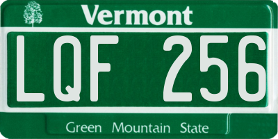 VT license plate LQF256