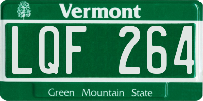VT license plate LQF264