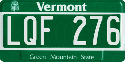 VT license plate LQF276
