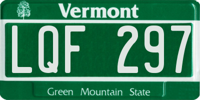 VT license plate LQF297