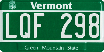 VT license plate LQF298