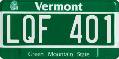 VT license plate LQF401