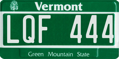 VT license plate LQF444