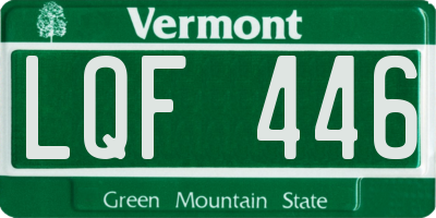 VT license plate LQF446
