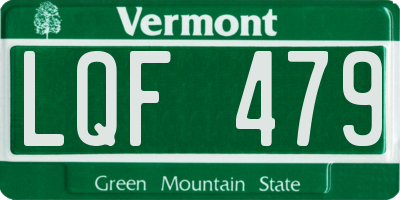 VT license plate LQF479