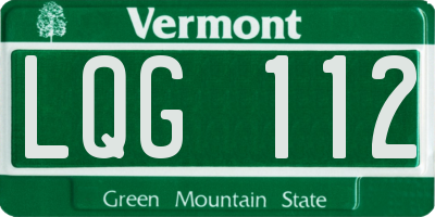 VT license plate LQG112