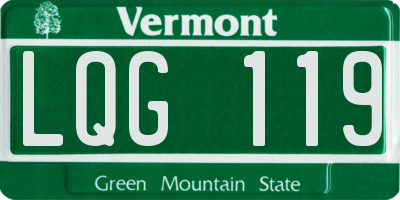 VT license plate LQG119