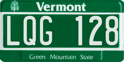 VT license plate LQG128