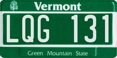 VT license plate LQG131