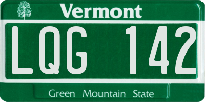 VT license plate LQG142