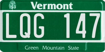 VT license plate LQG147