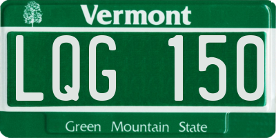 VT license plate LQG150