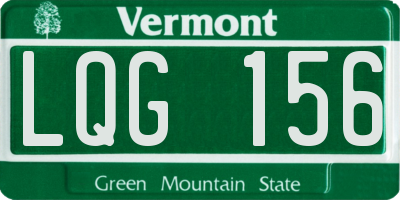 VT license plate LQG156