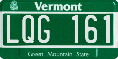 VT license plate LQG161
