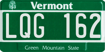VT license plate LQG162