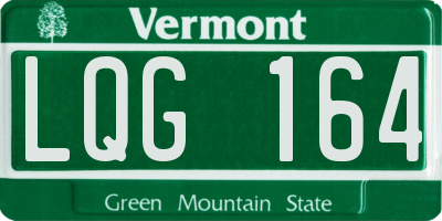 VT license plate LQG164