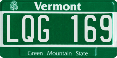 VT license plate LQG169
