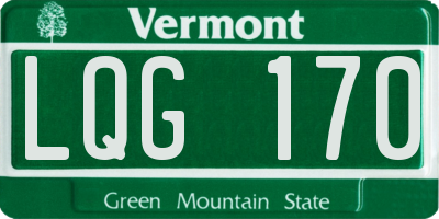 VT license plate LQG170