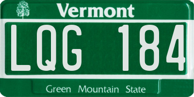 VT license plate LQG184