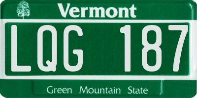 VT license plate LQG187