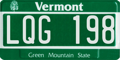 VT license plate LQG198