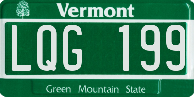 VT license plate LQG199