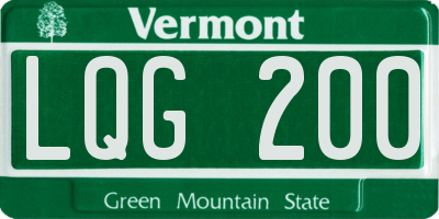VT license plate LQG200