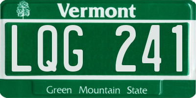 VT license plate LQG241