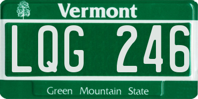 VT license plate LQG246