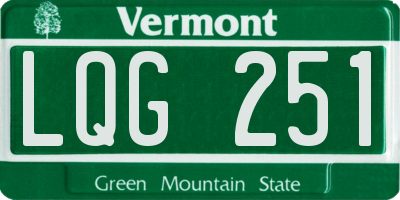 VT license plate LQG251