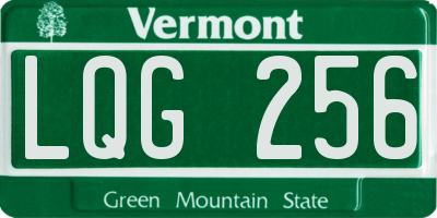 VT license plate LQG256