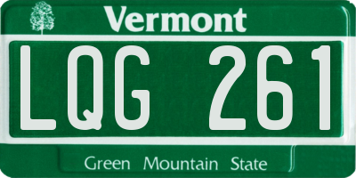 VT license plate LQG261