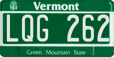 VT license plate LQG262