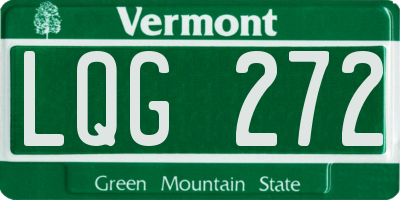 VT license plate LQG272