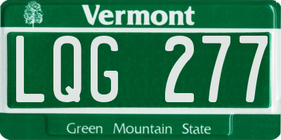 VT license plate LQG277